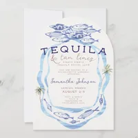 Fiesta Siesta Tequila Tan Lines Club Bachelorette Invitation