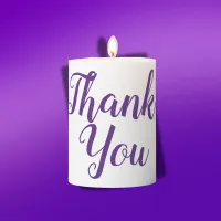 Thank You with Pansies | Pillar Candle