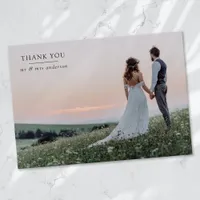 Blank for Your Message Personalized Photo Wedding Thank You Card