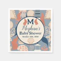 Baby on Board Nautical Baby Boy Shower  Napkins