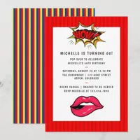 Pop Art Comic Birthday Party Invitation