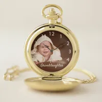 Granddaughter baby photo text grandmother pocket watch