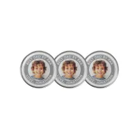 Custom Photo Best Dad By Par Gray Golf Ball Marker