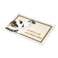 Calico Cat Personalized Cloth Placemat