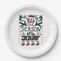 Christmas Tis The Season Paper Plates