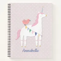 Pretty Pink Unicorn Girl's Write & Draw Story Notebook