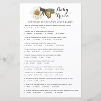 Baby Shower Trivia Game | Honey Bee Themed Baby Sh