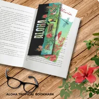 Personalized Vibrant Aloha Tropical Paradise  Bookmarks