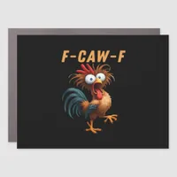 F-Caw-F Gothic Crow Humor Funny Vintage Style Car Magnet