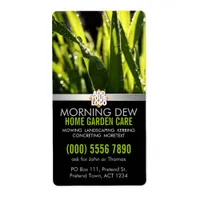 Dew Drops Grass Garden Nature w/ Logo Business Label