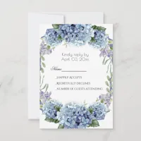 Forget-Me-Not Flowers Watercolor Elegant  RSVP Card