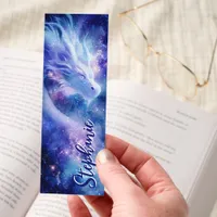 Cosmic Dragon Galaxy Fantasy Art Personalized Bookmarks