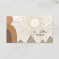 Modern Abstract Landscape Shapes Business Card