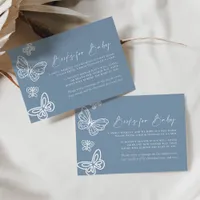 Minimalist Blue Books for Baby Card 