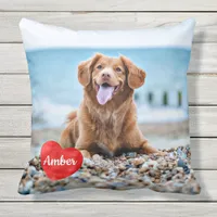 Personalized Dog Lover Custom Pet Photo Throw Pillow