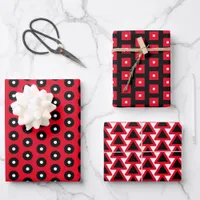 Black, Red and White  Wrapping Paper Sheets