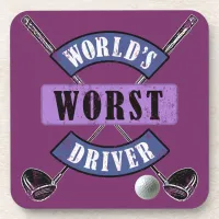 World's Worst Driver WWDc Drink Coaster