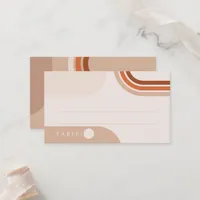 Boho Abstract Beige Place cards