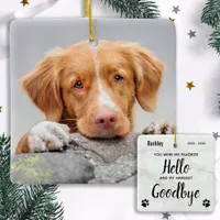Favorite Hello Hardest Goodbye Modern Pet Memorial Ceramic Ornament