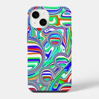 Red, Green, Blue, Abstract Lines   iPhone 14 Case