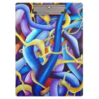 Hand Painted Urban Contemporary  Abstract Art Clipboard