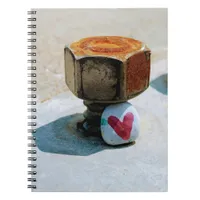 Hidden Heart Rock and a Rusty Bolt Notebook