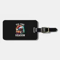Tis The Season Football Mom Christmas Santa Hat Co Luggage Tag