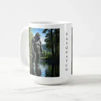 Reflection of Muscular Bigfoot in Water Coffee Mug