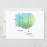 "SIMPLY LOVE Woods Rustic Forest Wedding Invitation
