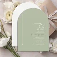 Simply Chic Bridal Shower Sage Green Arch ID1046 Invitation