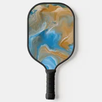 Brown and Blue Marble Pickleball Paddle