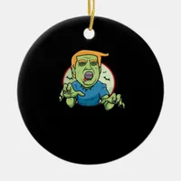 Halloween  Zombie Funny Classic Ceramic Ornament