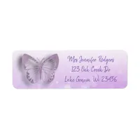 Purple Butterfly Label