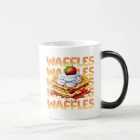 Waffles Covered in Strawberries Personalized Magic Mug