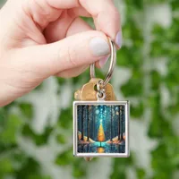 Iridescent Holiday Dream 🎄 Glowing Christmas Tree Keychain