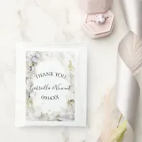 White Hydrangea Flowers Watercolor Wedding Favor  Tea Bag Drink Mix