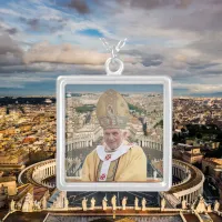 Pope Benedict XVI with the Vatican City Silver Plated Necklace