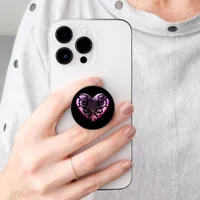 Filigree Goth Pink Heart PopSocket