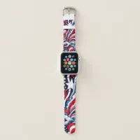 Red, White and Blue Patriotic Fourth of July  Apple Watch Band