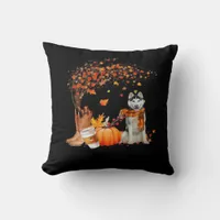 It’s Fall Y’all Dog Autumn Aesthetic Style Throw Pillow