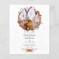 Watercolor Wild Flower Wedding Photo Wedding Photo Flyer