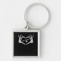 Skeleton Hand Heart Boo Season Classic Keychain
