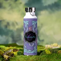 Elegant, Ornate Personalized Vintage Victorian  Water Bottle