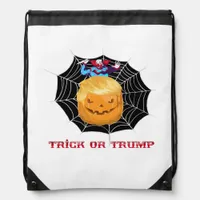 Trick Or Halloween Scary Clown Drawstring Bag