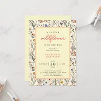 A Little Wildflower Girl Baby Shower Invitation