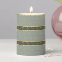 Earth Tones Christmas Pattern#35b ID1009 Pillar Candle