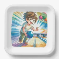 Bowling Party Boy's Anime Birthday   Paper Plates