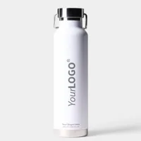 Modern Minimal Custom Vertical Logo Corporate Swag Water Bottle