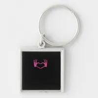 Skeleton Heart Hands Classic Keychain