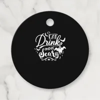 Womens Eat Drink And Be Scary Halloween Modern Favor Tags